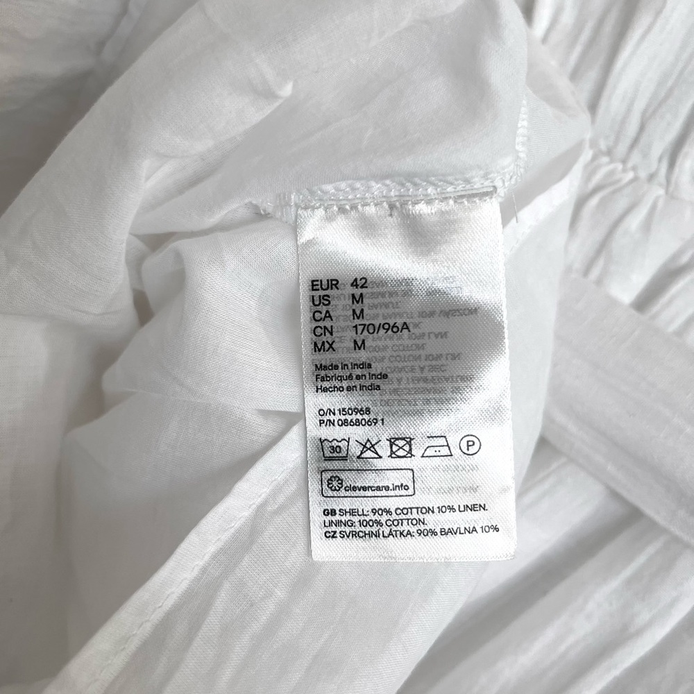 NWOT H&M Linen Ruffle Dress - Picture 6 of 6